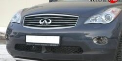 Защита переднего бампера (Ø42 мм, нержавейка) SLITKOFF INFINITI EX35  J50 (2007-2013)