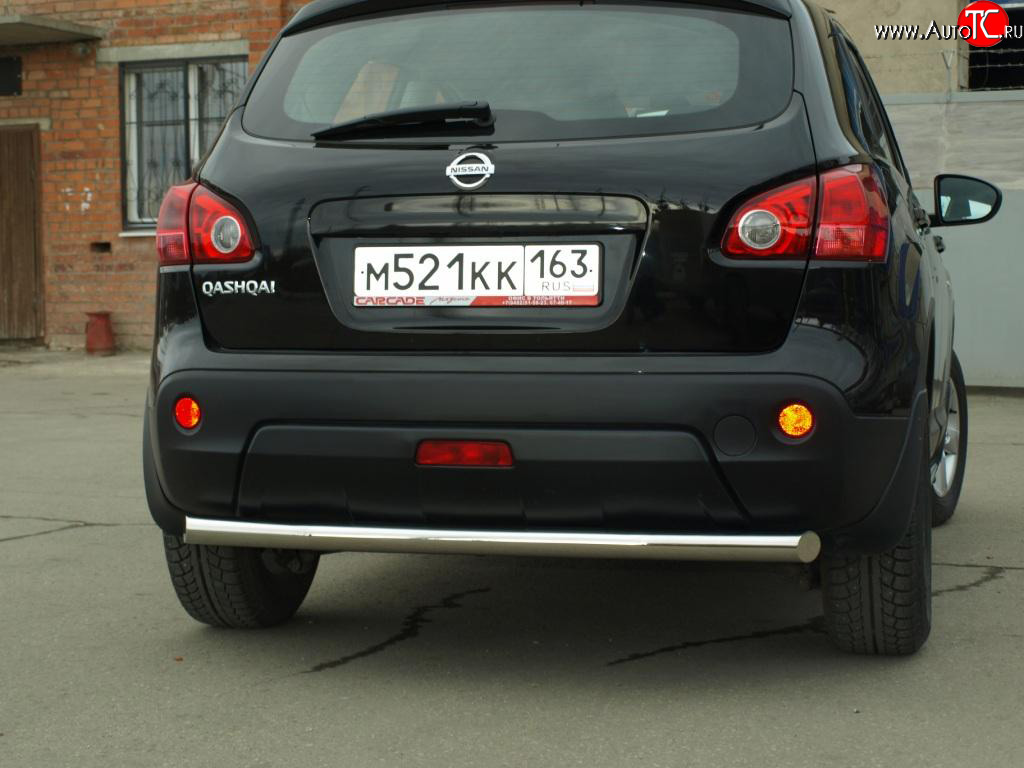 5 799 р. Защита заднего бампера 63,5 мм  Nissan Qashqai  1 (2007-2010) дорестайлинг  с доставкой в г. Пермь