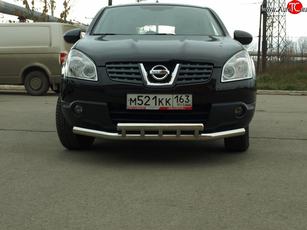 12 699 р. Защита переднего бампера 63,5 мм  Nissan Qashqai  1 (2007-2010) дорестайлинг  с доставкой в г. Пермь