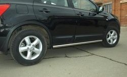 Защита порогов 76 мм Металл Дизайн Nissan Qashqai  1 (2007-2010) дорестайлинг