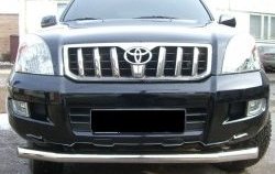 Одинарная защита переднего бампера SLITKOFF диаметром 76 мм на Toyota Land Cruiser 120 Toyota Land Cruiser Prado J120 (2002-2009)