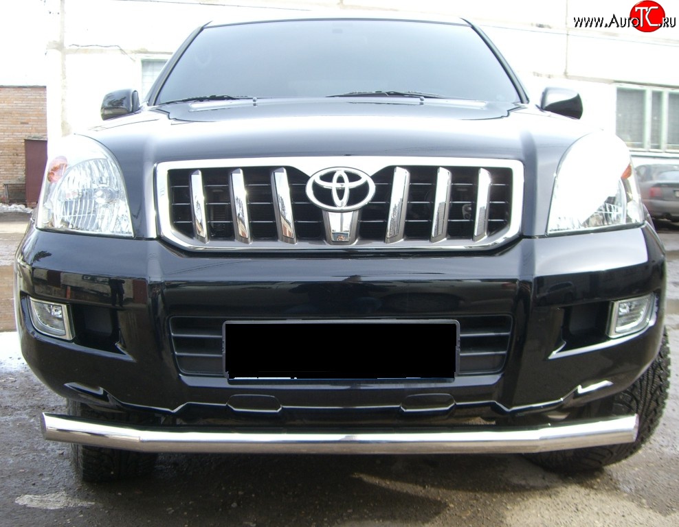 17 849 р. Одинарная защита переднего бампера SLITKOFF диаметром 76 мм на Toyota Land Cruiser 120 Toyota Land Cruiser Prado J120 (2002-2009)  с доставкой в г. Пермь