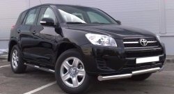 83 999 р. Защита порогов с подножками Toyota RAV 4 2009 V2 Toyota RAV4 XA30 5 дв. 1-ый рестайлинг (2008-2010) (Защита порогов с со скосами на торцах (вариант 1))  с доставкой в г. Пермь. Увеличить фотографию 2