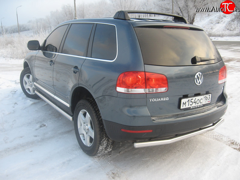 7 849 р. Защита заднего бампера  Volkswagen Touareg  GP (2002-2007) дорестайлинг  с доставкой в г. Пермь
