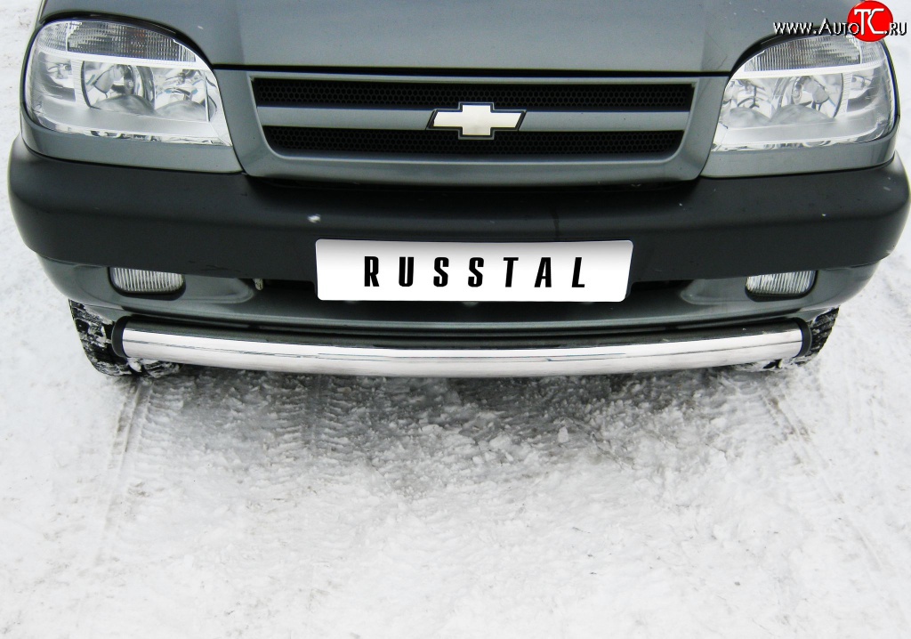 15 449 р. Одинарная защита переднего бампера SLITKOFF диаметром 76 мм  Chevrolet Niva  2123 (2002-2008), Лада 2123 (Нива Шевроле) (2002-2008)  с доставкой в г. Пермь