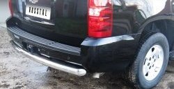 18 449 р. Защита заднего бампера (Ø76 мм, нержавейка) SLITKOFF  Chevrolet Tahoe  GMT900 (2006-2013) 5 дв.  с доставкой в г. Пермь. Увеличить фотографию 2