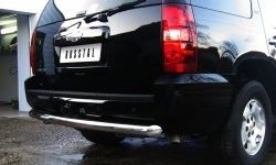 18 449 р. Защита заднего бампера (Ø76 мм, нержавейка) SLITKOFF  Chevrolet Tahoe  GMT900 (2006-2013) 5 дв.  с доставкой в г. Пермь. Увеличить фотографию 3