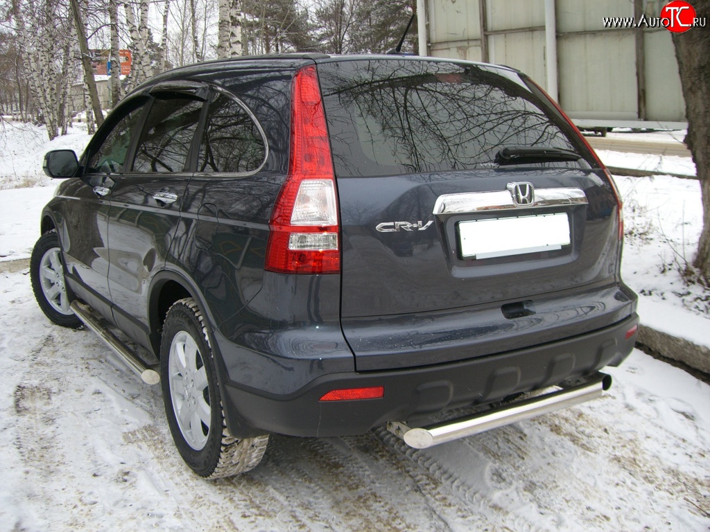 15 899 р. Одинарная защита заднего бампера SLITKOFF диаметром 70 мм  Honda CR-V  RE1,RE2,RE3,RE4,RE5,RE7 (2007-2010) дорестайлинг  с доставкой в г. Пермь