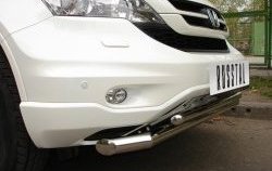 18 949 р. Защита переднего бампера (2 трубыØ63 и 42 мм, нержавейка) SLITKOFF  Honda CR-V  RE1,RE2,RE3,RE4,RE5,RE7 (2009-2012) рестайлинг (Объём двигателя 2.0 л)  с доставкой в г. Пермь. Увеличить фотографию 3