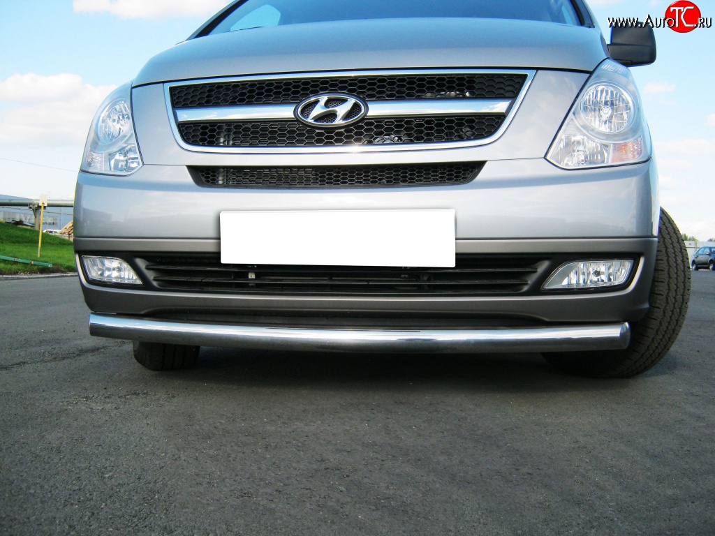 16 749 р. Одинарная защита переднего бампера SLITKOFF 76 мм Hyundai Starex/Grand Starex/H1 TQ дорестайлинг (2007-2013)  с доставкой в г. Пермь