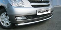 16 749 р. Одинарная защита переднего бампера SLITKOFF 76 мм Hyundai Starex/Grand Starex/H1 TQ дорестайлинг (2007-2013)  с доставкой в г. Пермь. Увеличить фотографию 2