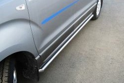 91 999 р. Защита порогов Russtal Hyundai Starex/Grand Starex/H1 TQ рестайлинг (2014-2018) (Защита порогов с со скосами на торцах (вариант 1))  с доставкой в г. Пермь. Увеличить фотографию 2