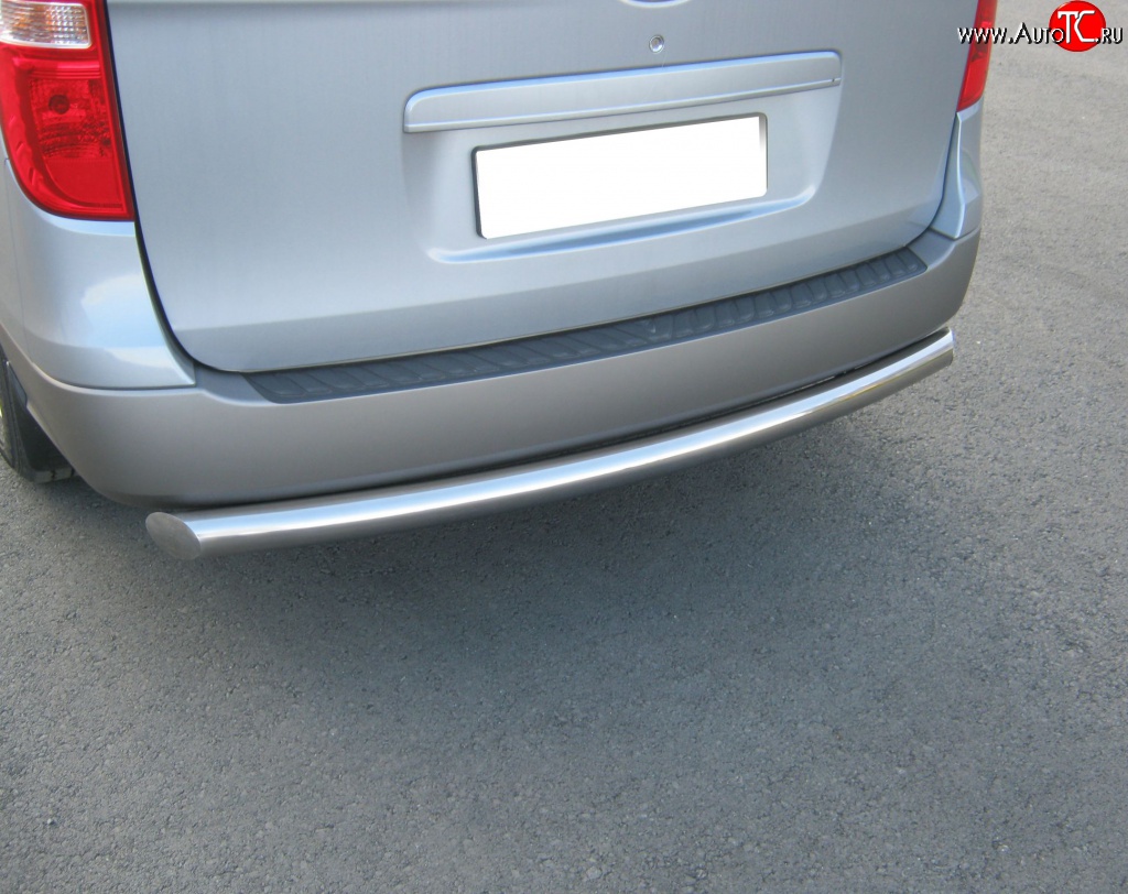 17 449 р. Защита заднего бампера (Ø76 мм, нержавейка) SLITKOFF  Hyundai Starex/Grand Starex/H1  TQ (2007-2018) дорестайлинг, рестайлинг  с доставкой в г. Пермь
