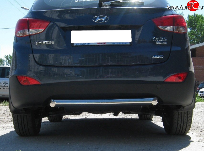 17 649 р. Одинарная защита заднего бампера SLITKOFF диаметром 76 мм  Hyundai IX35  LM (2009-2018) дорестайлинг, рестайлинг  с доставкой в г. Пермь