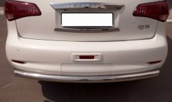16 899 р. Защита заднего бампера (Ø76 мм, нержавейка) SLITKOFF INFINITI QX56 Z62 (2010-2013)  с доставкой в г. Пермь. Увеличить фотографию 2