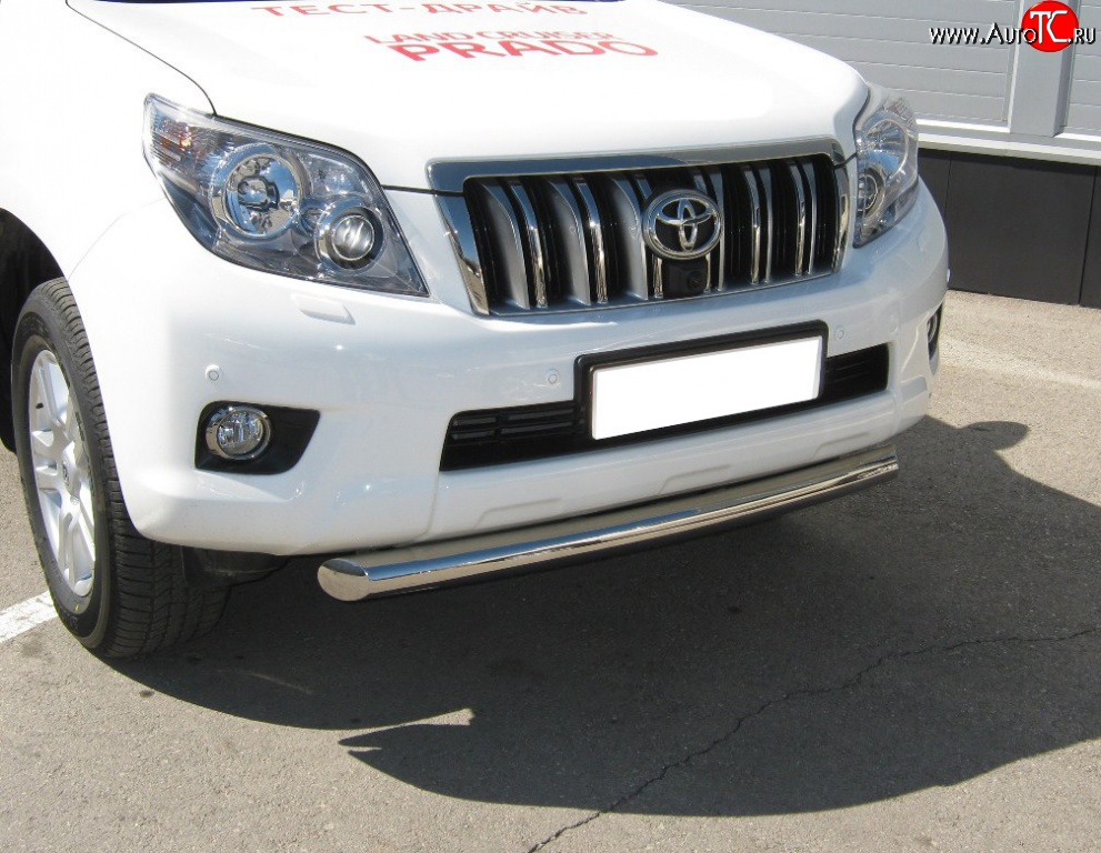 18 799 р. Одинарная защита переднего бампера SLITKOFF 76 мм Toyota Land Cruiser Prado J150 дорестайлинг (2009-2013)  с доставкой в г. Пермь