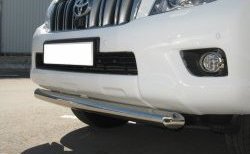 18 799 р. Одинарная защита переднего бампера SLITKOFF 76 мм Toyota Land Cruiser Prado J150 дорестайлинг (2009-2013)  с доставкой в г. Пермь. Увеличить фотографию 2