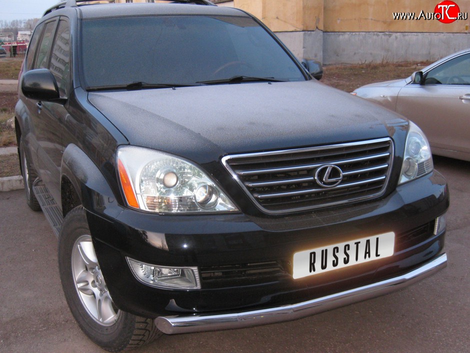 18 449 р. Одинарная защита переднего бампера SLITKOFF 76 мм Lexus GX470 J120 дорестайлинг (2002-2007)  с доставкой в г. Пермь