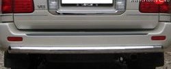 18 299 р. Защита заднего бампера (Ø63 мм, нержавейка) SLITKOFF Lexus LX470 J100 дорестайлинг (1998-2002)  с доставкой в г. Пермь. Увеличить фотографию 2