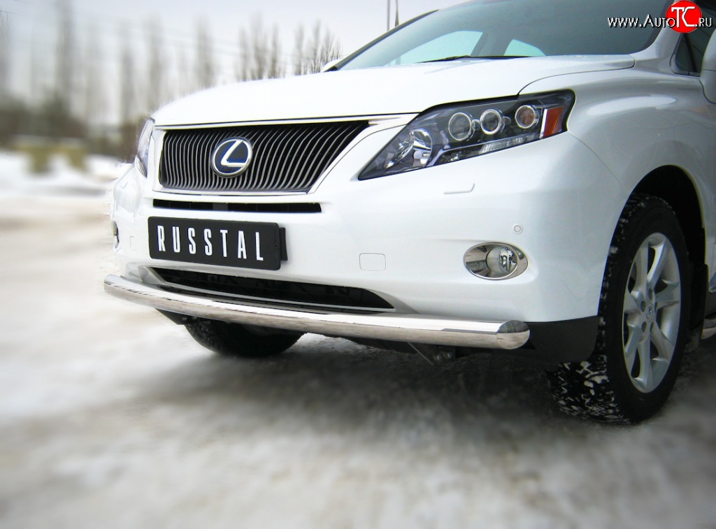 14 899 р. Одинарная защита переднего бампера SLITKOFF диаметром 76 мм Lexus RX270 AL10 дорестайлинг (2010-2012)  с доставкой в г. Пермь