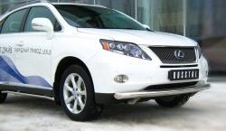 14 899 р. Одинарная защита переднего бампера SLITKOFF диаметром 76 мм Lexus RX270 AL10 дорестайлинг (2010-2012)  с доставкой в г. Пермь. Увеличить фотографию 3