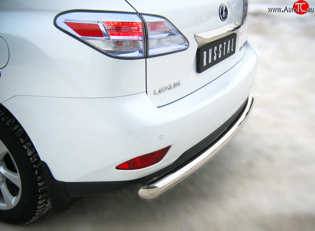 15 999 р. Защита заднего бампера (Ø76 мм, нержавейка) SLITKOFF Lexus RX450H AL10 дорестайлинг (2009-2012)  с доставкой в г. Пермь