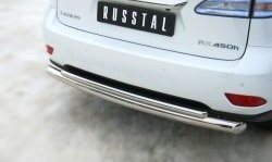 Защита заднего бампера (Ø76 и 42 мм, нержавейка) SLITKOFF Lexus RX270  AL10 - RX450H  AL10