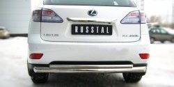 16 999 р. Защита заднего бампера (Ø76 и 42 мм, нержавейка) SLITKOFF Lexus RX450H AL10 дорестайлинг (2009-2012)  с доставкой в г. Пермь. Увеличить фотографию 2