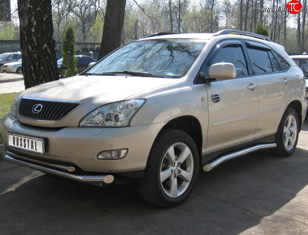 16 999 р. Защита переднего бампера (2 трубыØ63 и 42 мм, нержавейка) SLITKOFF  Lexus RX300  XU30 - RX350  XU30  с доставкой в г. Пермь
