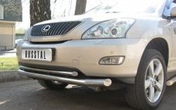 16 999 р. Защита переднего бампера (2 трубыØ63 и 42 мм, нержавейка) SLITKOFF  Lexus RX300  XU30 - RX350  XU30  с доставкой в г. Пермь. Увеличить фотографию 3