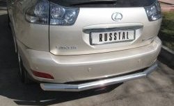 16 899 р. Защита заднего бампера (Ø63 мм, нержавейка) SLITKOFF Lexus RX300 XU30 дорестайлинг (2003-2006)  с доставкой в г. Пермь. Увеличить фотографию 2