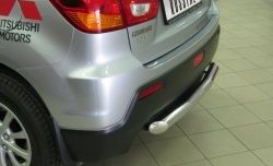 15 299 р. Защита заднего бампера (Ø63 мм, нержавейка) SLITKOFF Mitsubishi ASX дорестайлинг (2010-2012)  с доставкой в г. Пермь. Увеличить фотографию 2