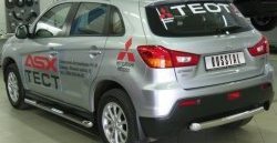 15 299 р. Защита заднего бампера (Ø63 мм, нержавейка) SLITKOFF Mitsubishi ASX дорестайлинг (2010-2012)  с доставкой в г. Пермь. Увеличить фотографию 3