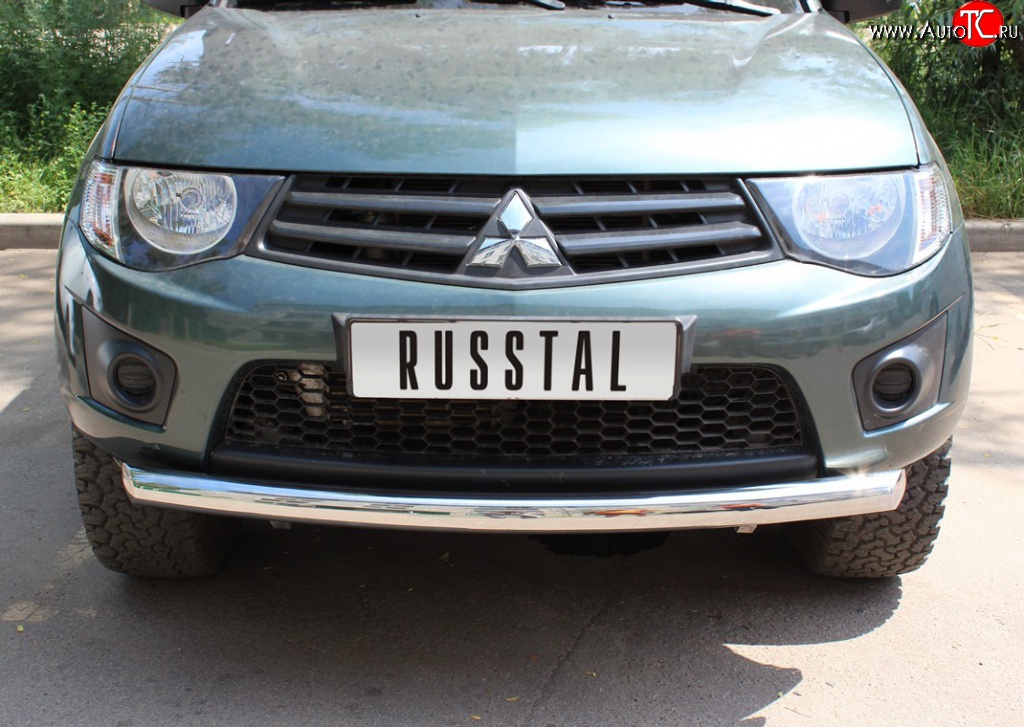 15 849 р. Одинарная защита переднего бампера SLITKOFF диаметром 76 мм  Mitsubishi L200  4 (2006-2014)  дорестайлинг  с доставкой в г. Пермь