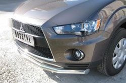 16 399 р. Одинарная защита переднего бампера SLITKOFF диаметром 76 мм  Mitsubishi Outlander  XL (2010-2013) (CW)  рестайлинг  с доставкой в г. Пермь. Увеличить фотографию 2