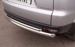 20 999 р. Защита заднего бампера (Ø 76 и 42 мм, нержавейка) SLITKOFF Mitsubishi Pajero Sport PB дорестайлинг (2008-2013)  с доставкой в г. Пермь. Увеличить фотографию 2