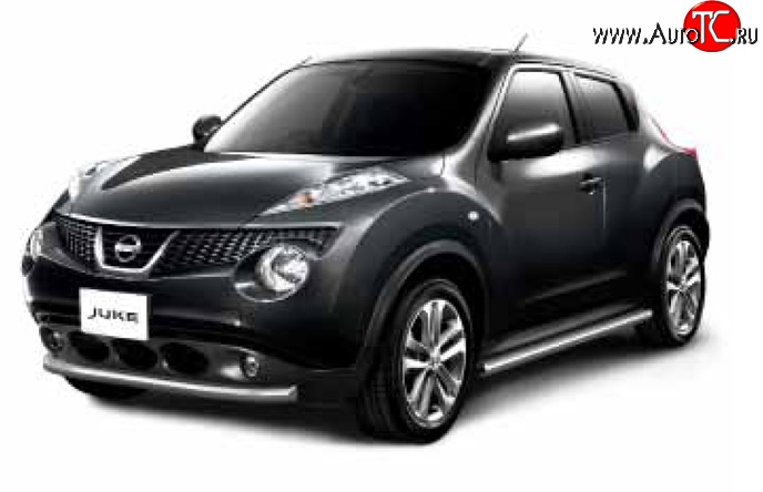 6 499 р. Одинарная защита переднего бампера Petroil-Tuning 63 мм  Nissan Juke  1 YF15 (2010-2014) дорестайлинг (Нержавеющая полированная сталь)  с доставкой в г. Пермь