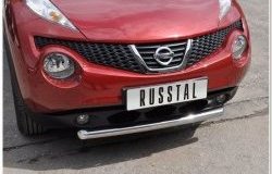 14 249 р. Одинарная защита переднего бампера SLITKOFF диаметром 63 мм  Nissan Juke  1 YF15 (2010-2014) дорестайлинг  с доставкой в г. Пермь. Увеличить фотографию 2