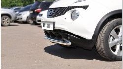 14 249 р. Одинарная защита переднего бампера SLITKOFF диаметром 63 мм  Nissan Juke  1 YF15 (2010-2014) дорестайлинг  с доставкой в г. Пермь. Увеличить фотографию 5