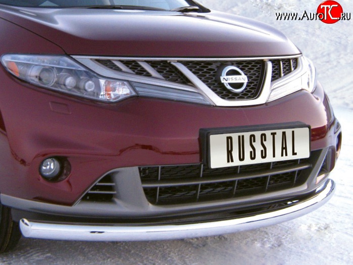 13 099 р. Одинарная защита переднего бампера Russtal (76 мм) Nissan Murano 2 Z51 рестайлинг (2010-2016)  с доставкой в г. Пермь