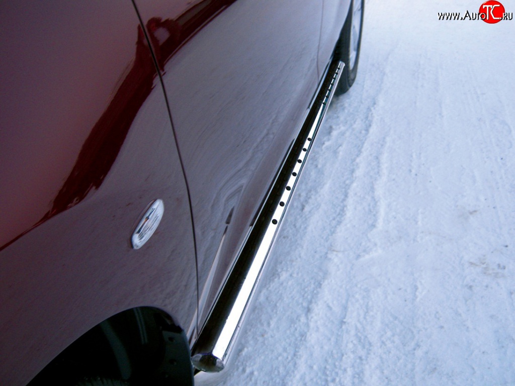 16 649 р. Защита порогов Russtal из овальной трубы с проступью Nissan Murano 2 Z51 рестайлинг (2010-2016)  с доставкой в г. Пермь