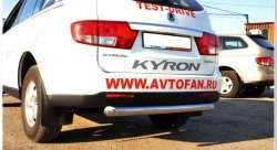 17 399 р. Защита заднего бампера (Ø76 мм, нержавейка) SLITKOFF  SSANGYONG Kyron (2005-2007) дорестайлинг  с доставкой в г. Пермь. Увеличить фотографию 2