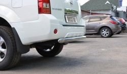 18 299 р. Защита заднего бампера (Ø76 мм, нержавейка) SLITKOFF Nissan Pathfinder R51 рестайлинг (2009-2014)  с доставкой в г. Пермь. Увеличить фотографию 2