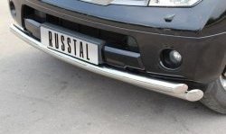 20 399 р. Защита переднего бампера (2 трубыØ76 и 63 мм, нержавейка) SLITKOFF  Nissan Pathfinder  R51 (2004-2007) дорестайлинг  с доставкой в г. Пермь. Увеличить фотографию 3