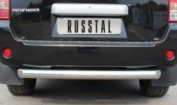 18 299 р. Защита заднего бампера (Ø76 мм, нержавейка) SLITKOFF Nissan Pathfinder R51 дорестайлинг (2004-2007)  с доставкой в г. Пермь. Увеличить фотографию 3