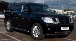 67 999 р. Защита порогов Russtal из круглой трубы диаметром 42 мм Nissan Patrol 6 Y62 дорестайлинг (2010-2014) (Защита порогов с со скосами на торцах (вариант 1))  с доставкой в г. Пермь. Увеличить фотографию 5