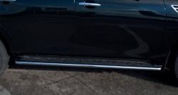 67 999 р. Защита порогов Russtal из круглой трубы диаметром 42 мм Nissan Patrol 6 Y62 дорестайлинг (2010-2014) (Защита порогов с со скосами на торцах (вариант 1))  с доставкой в г. Пермь. Увеличить фотографию 6