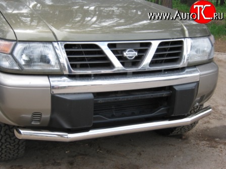 15 249 р. Одинарная защита переднего бампера SLITKOFF диаметром 70 мм  Nissan Patrol  5 (1997-2004) Y61 дорестайлинг, Y61 1-ый рестайлинг  с доставкой в г. Пермь