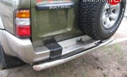 15 249 р. Защита заднего бампера (Ø76 мм, нержавейка) SLITKOFF  Nissan Patrol  5 (1997-2004) Y61 дорестайлинг, Y61 1-ый рестайлинг  с доставкой в г. Пермь. Увеличить фотографию 3