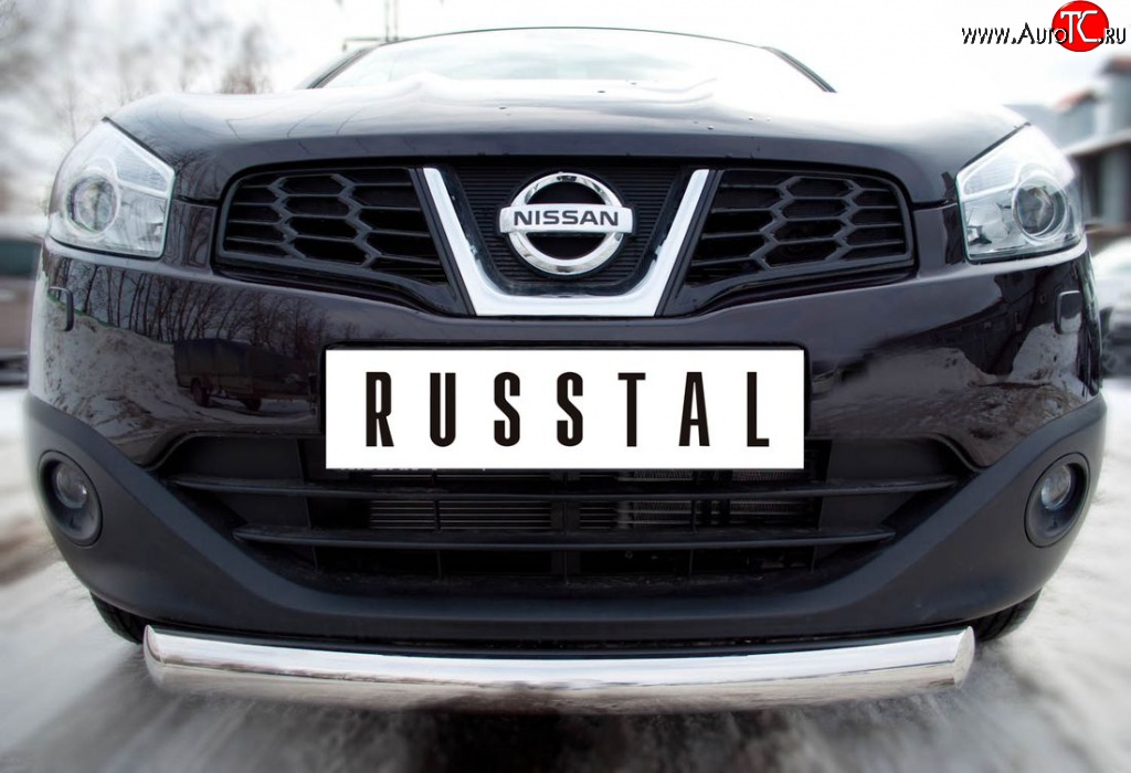 15 349 р. Одинарная защита переднего бампера SLITKOFF диаметром 76 мм Nissan Qashqai 1 J10 рестайлинг (2010-2013)  с доставкой в г. Пермь